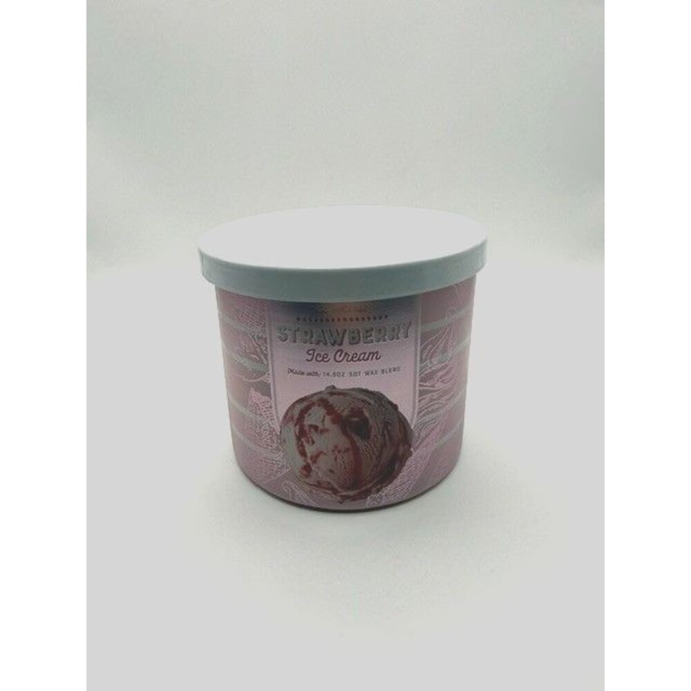 Goose Creek Strawberry Ice Cream Candle 14.5 oz 3-Wick Large Jar New